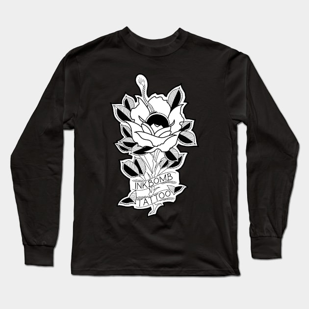 BOMB ROSE Long Sleeve T-Shirt by Ink Bomb Tattoos